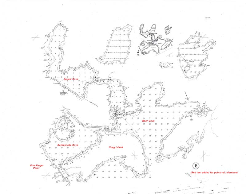 Map 8 Hoag Island to Squaw Cove