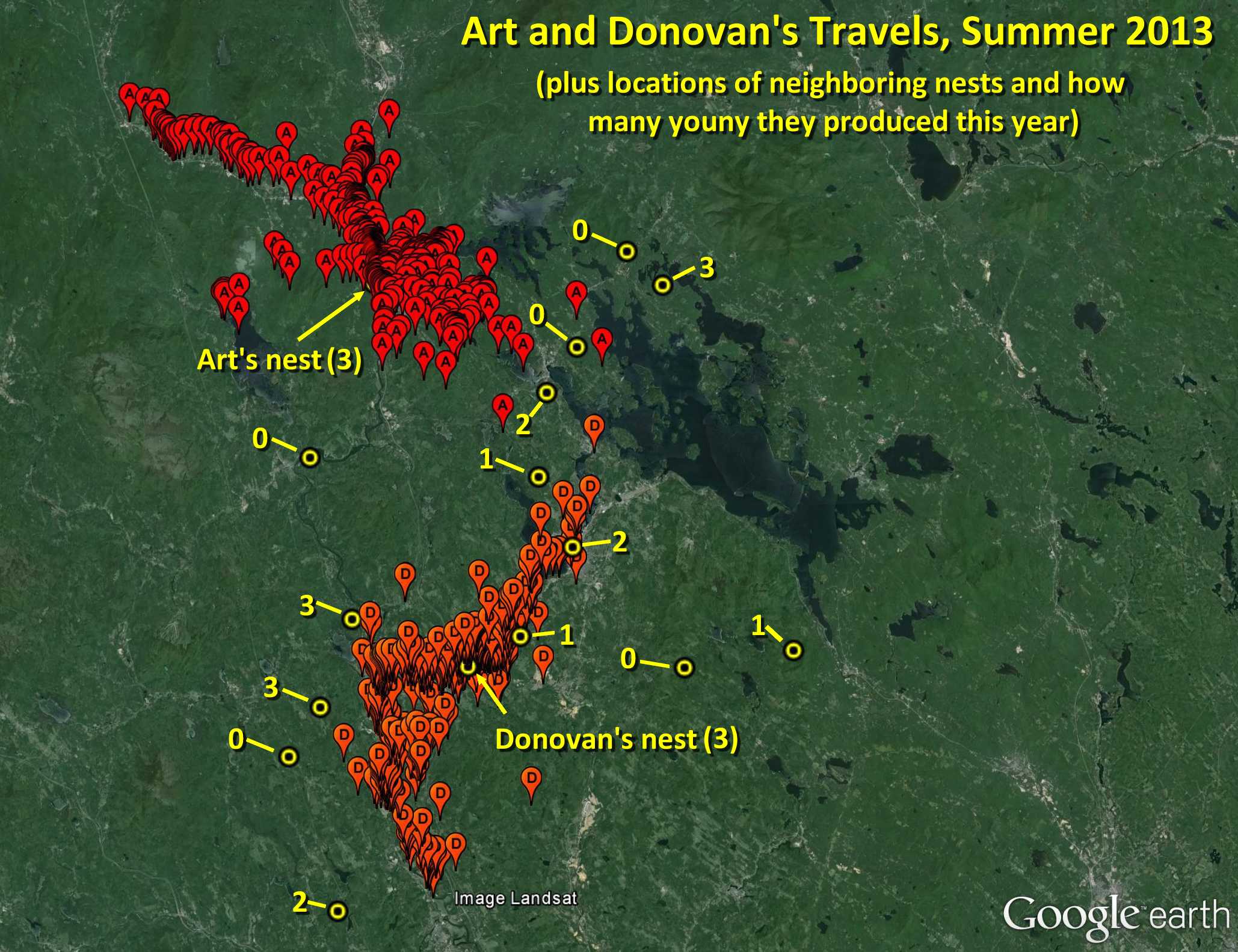 Project OspreyTrack: Donovan Map | Squam Lakes Natural Science Center