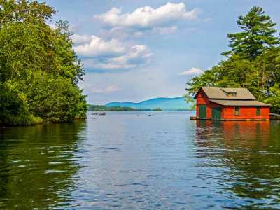 View from Squam Channel entering Squam Lake