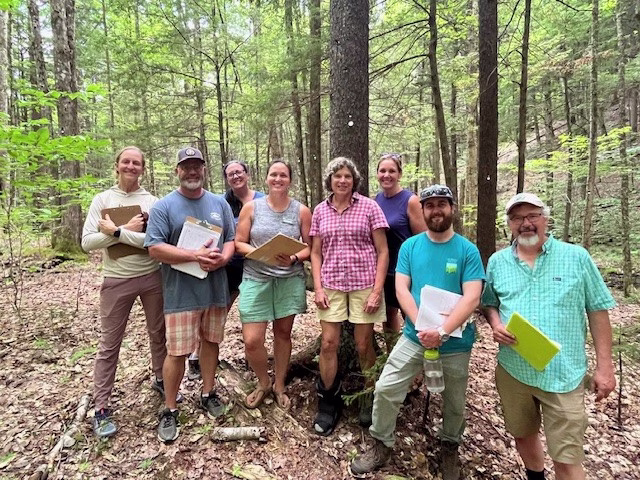 Group of teachers meeting at Hubbard Brook for Connected Learning Ecosystem